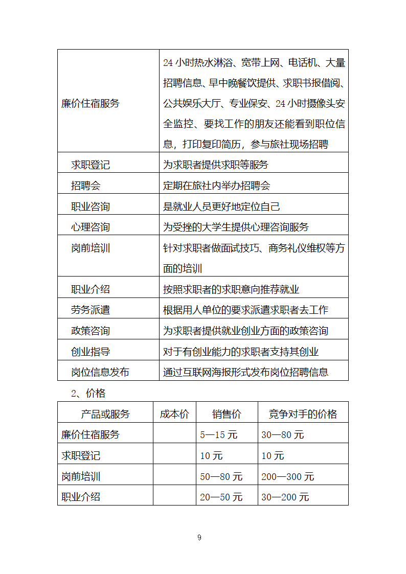 旅行社连锁经营开发商业计划书.docx第9页