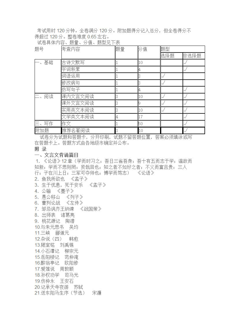 广东2017中考语文考纲第3页