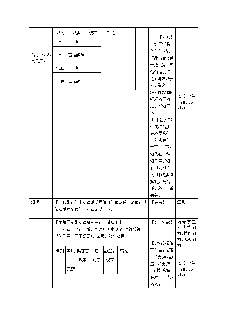 人教版九年级下化学9.1溶液的形成教案.doc第5页