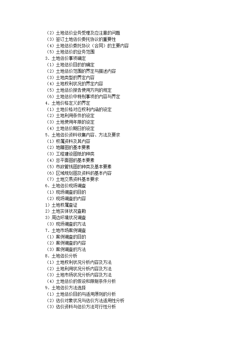 土地估价师考试大纲第22页