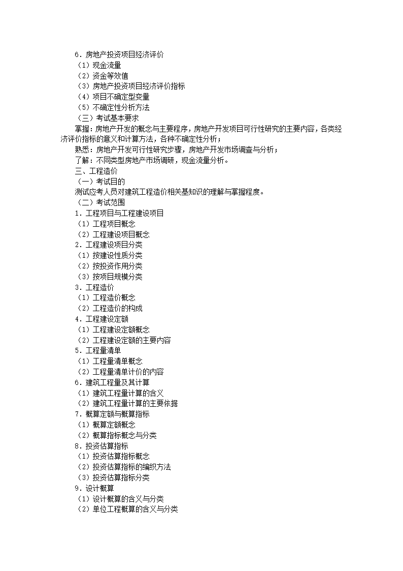 土地估价师考试大纲第40页