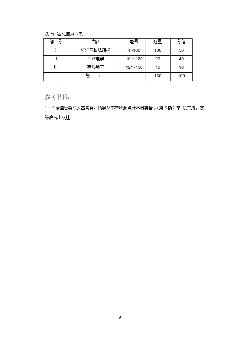 大学英语英语(二)考试大纲第7页