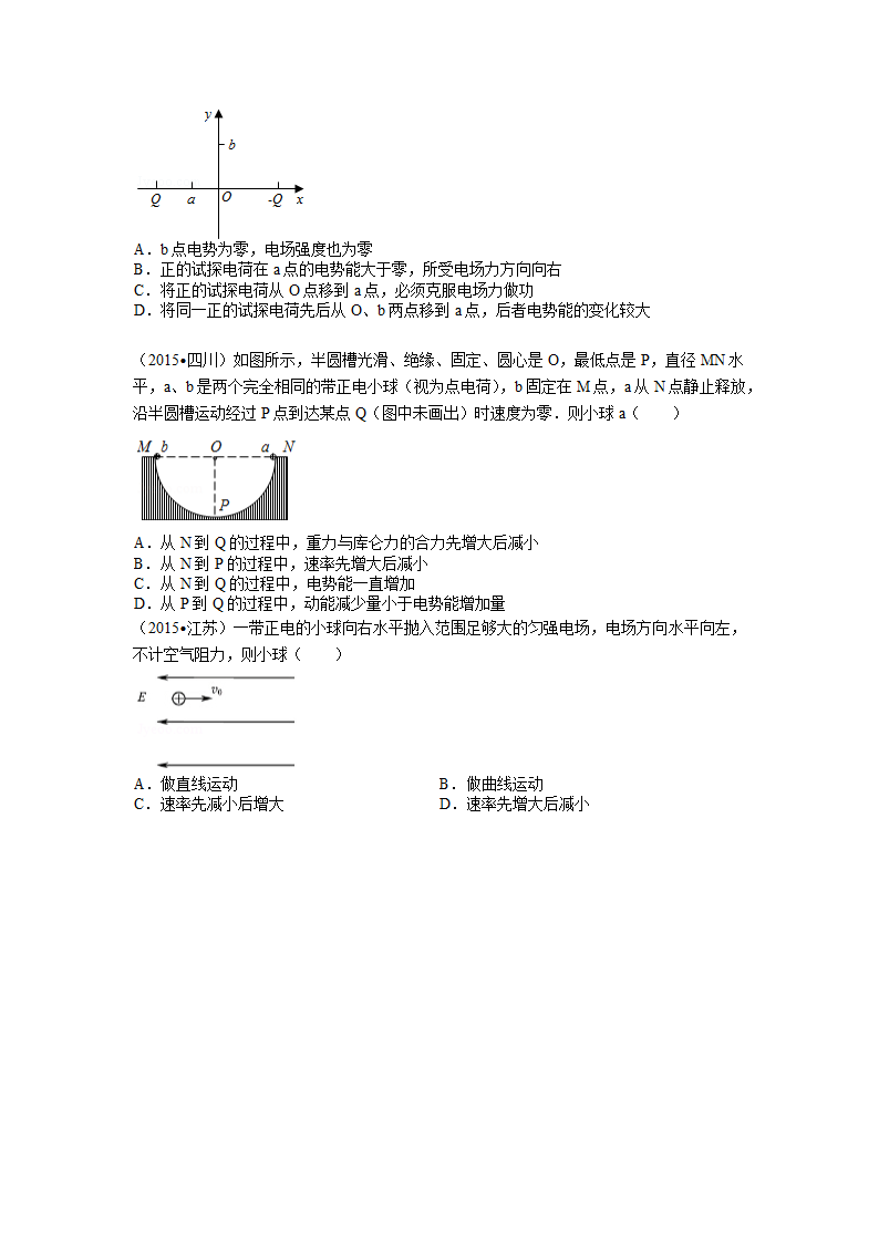 2015静电场高考真题汇编第4页