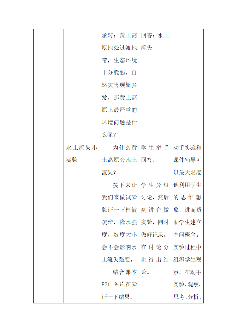 商务星球版初中地理八年级下册6.3黄土高原教案（表格式）.doc第6页