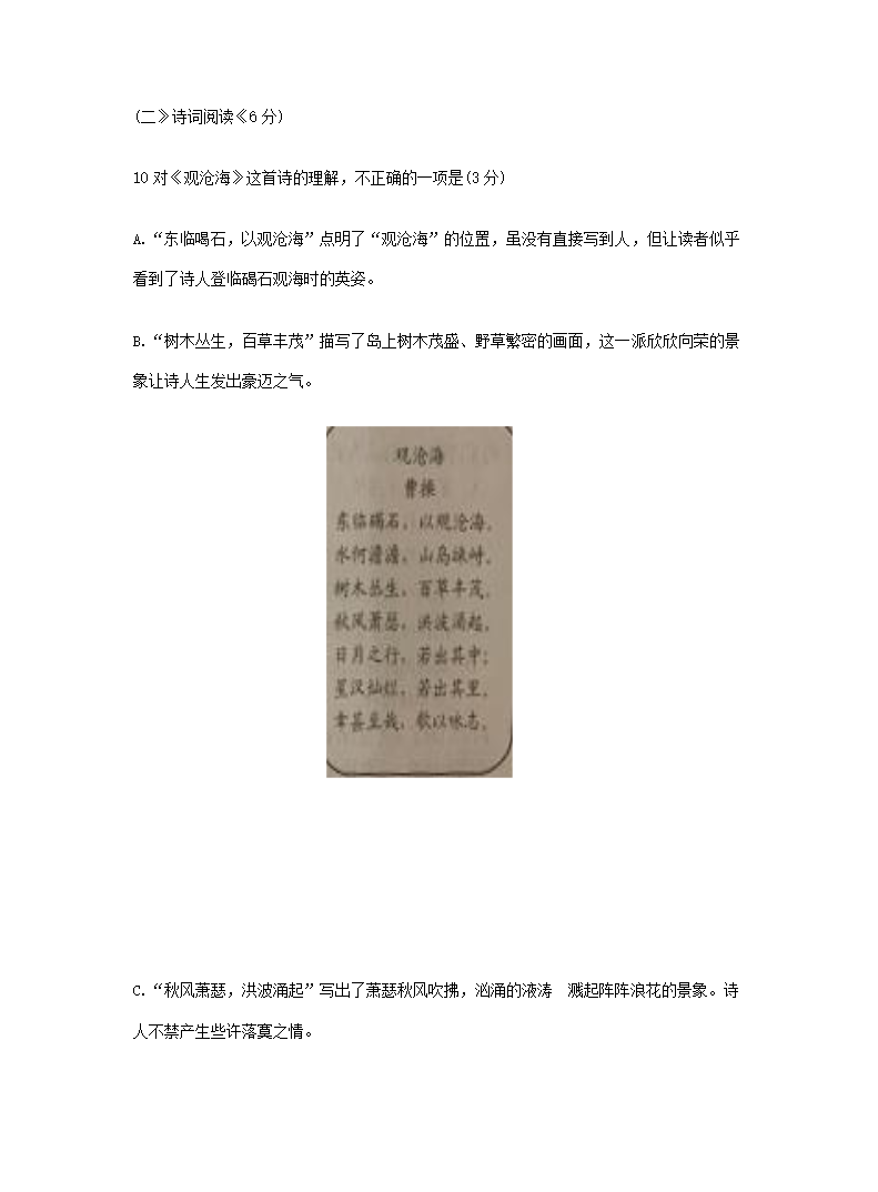 2021年中考语文解析版试卷精选汇编：古诗阅读专题（word版含答案）.doc第17页