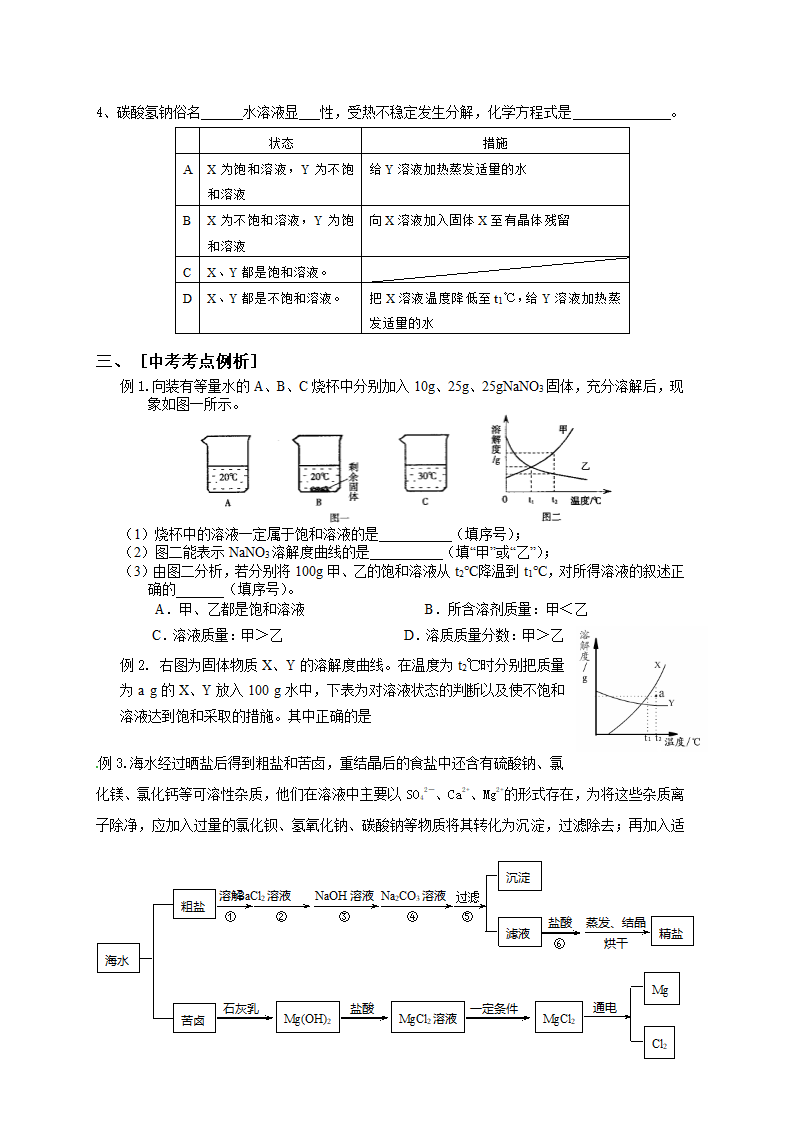 鲁教版九年级化学下册 第八单元 海水中的化学学案.doc第4页