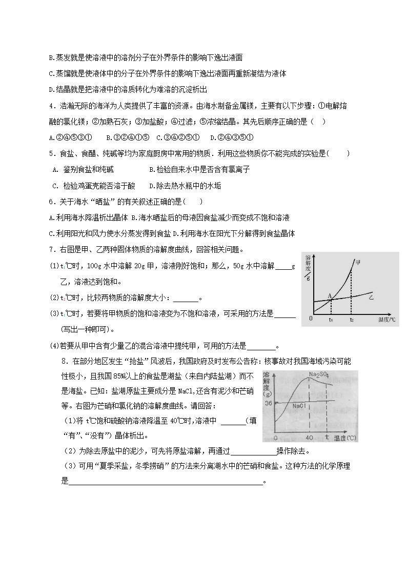 鲁教版九年级化学下册 第八单元 海水中的化学学案.doc第6页