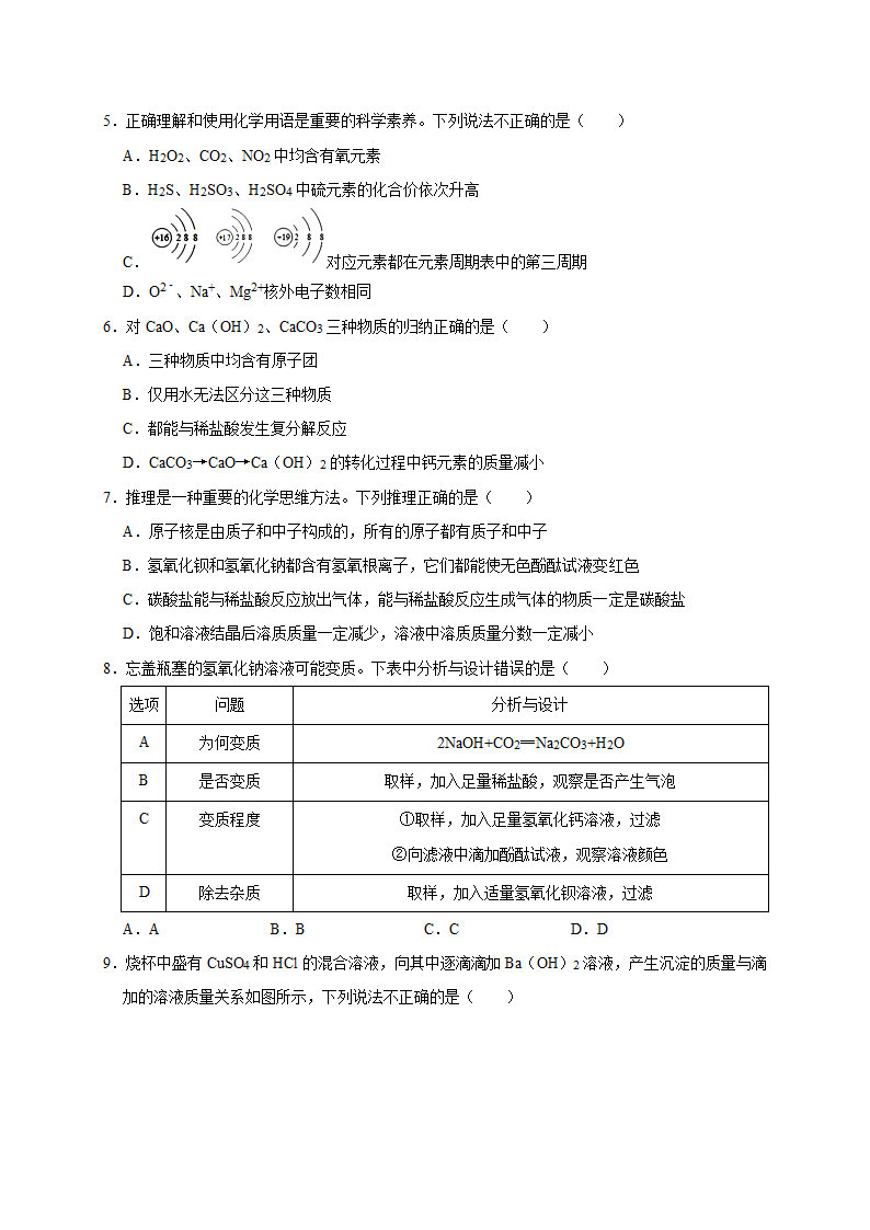 2021年陕西省中考化学模拟试卷(解析版).doc第2页