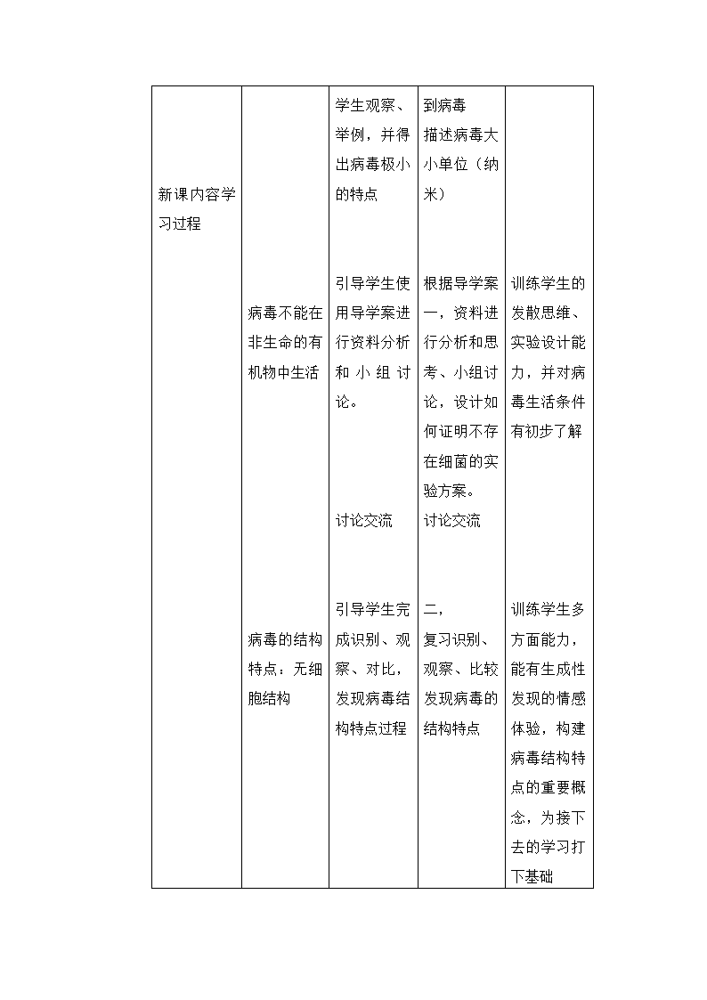 人教版初中生物八年级上册  5.5 病毒 教案.doc第4页