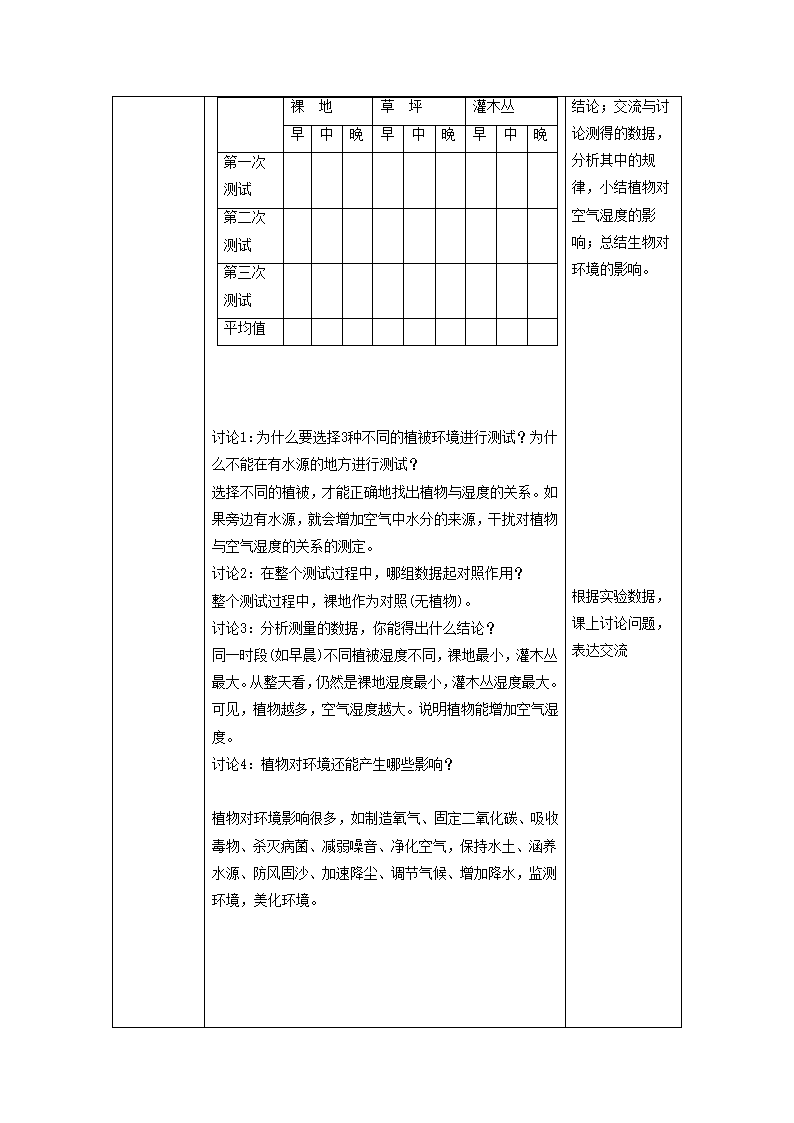 《第3节 生物对环境的影响》教案3.doc