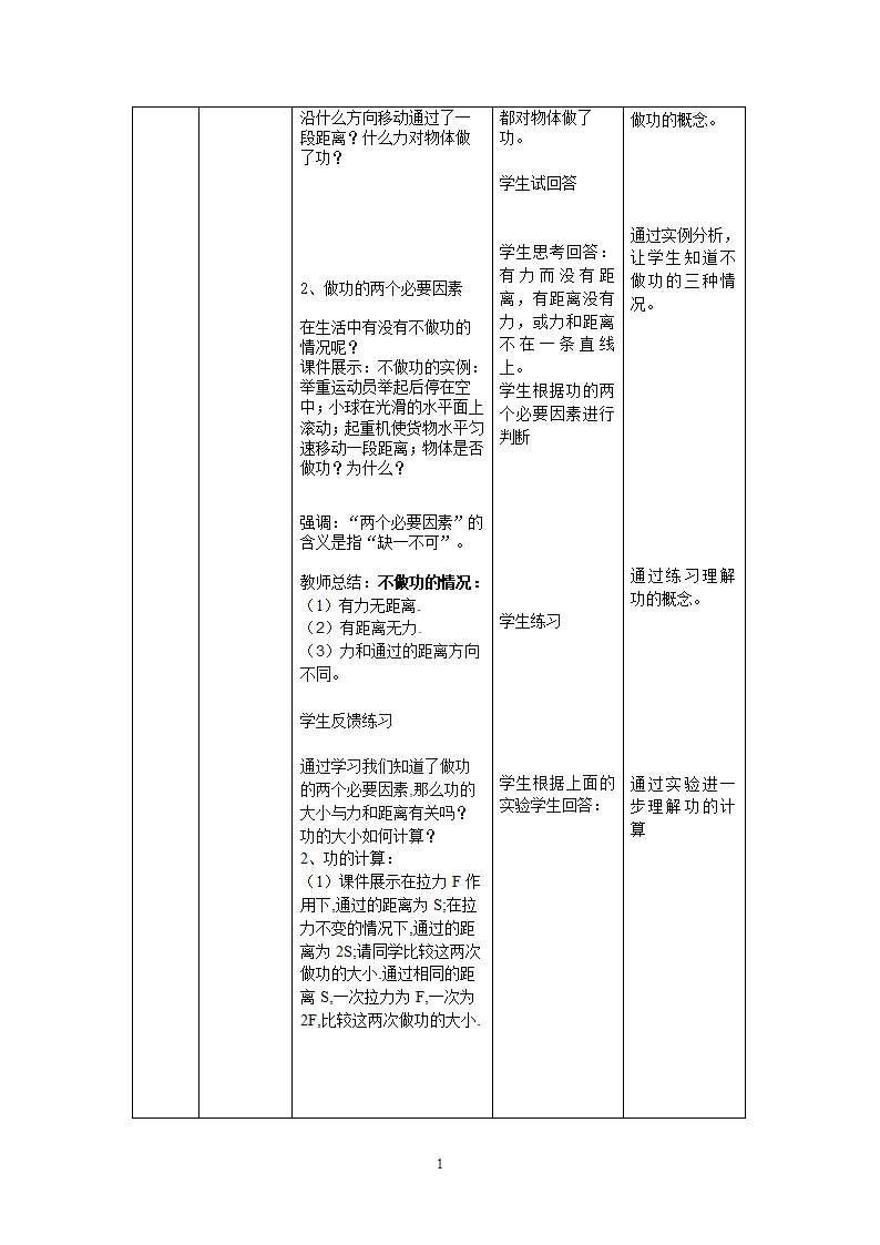 沪教版八年级物理第二学期第四章4.2机械功 教学设计.doc第2页