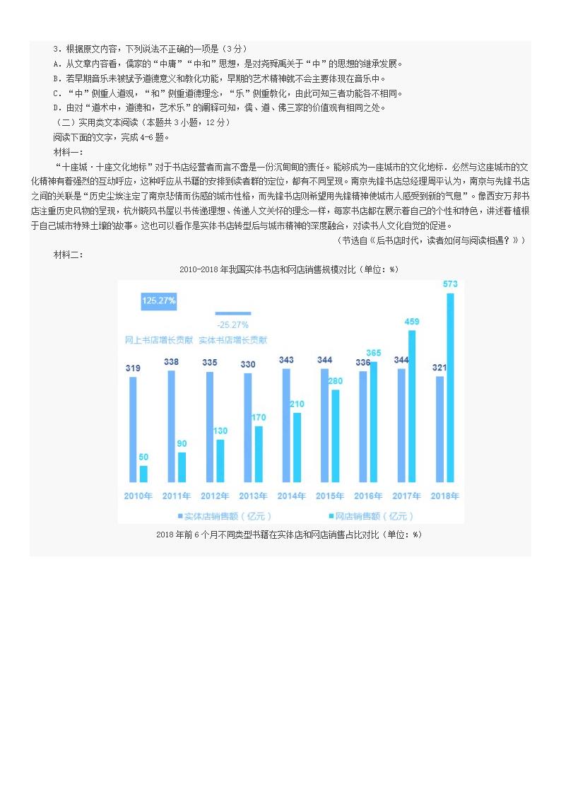 石家庄市2019届高中毕业班模拟考试语文试题第2页