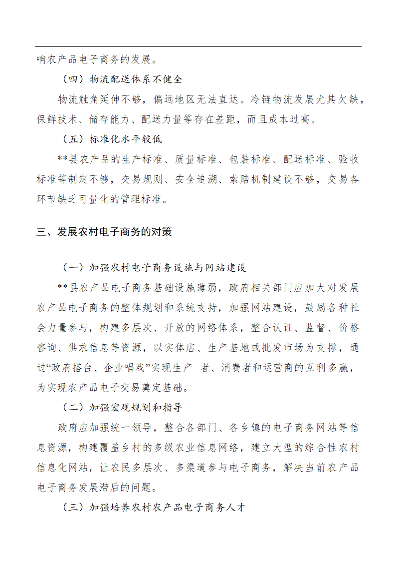 农村电子商务发展专题调研报告范文4篇.doc第3页