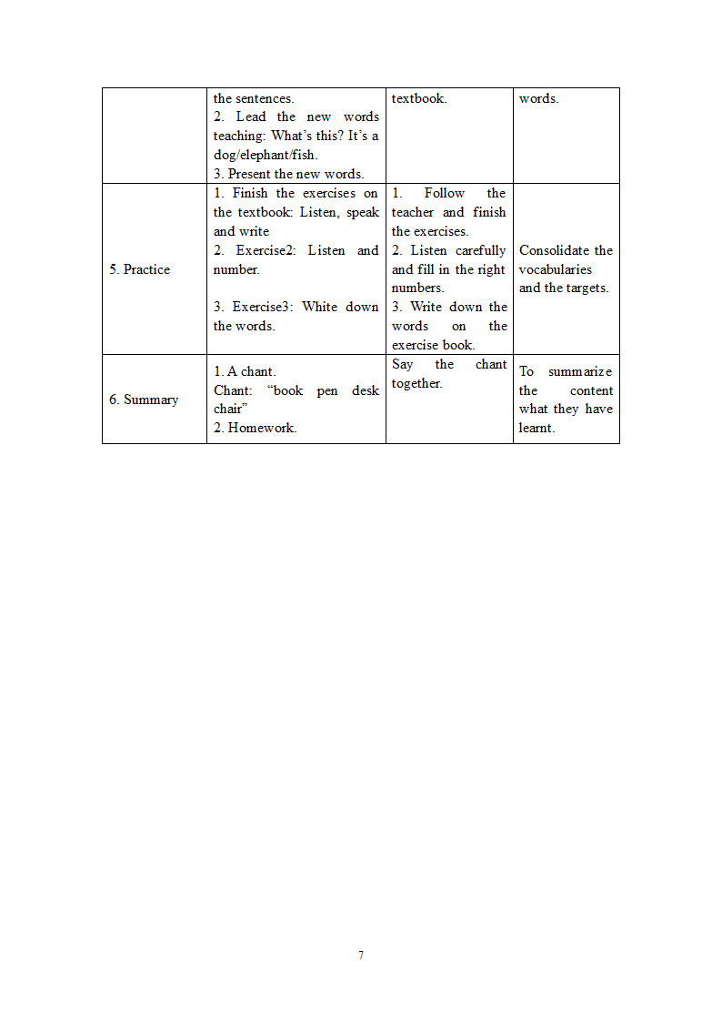 开心学英语三年级下册Unit 2 My classroom-The First Period 教案.doc第7页