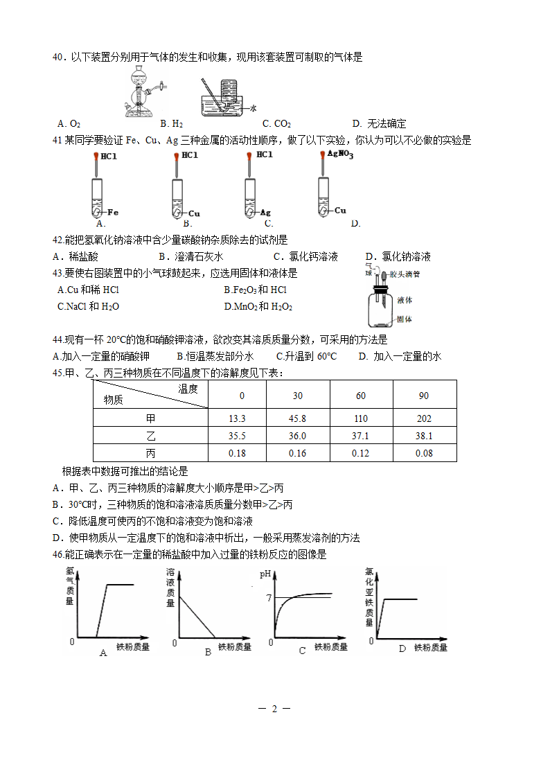 上海市黄浦区2009初三化学模拟卷.doc第2页