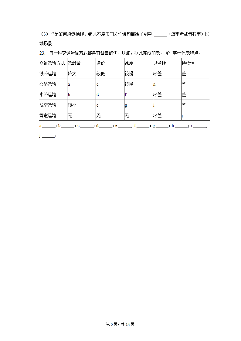 2020-2021学年贵州省毕节市赫章县七年级（下）期中地理试卷（含解析）.doc第5页