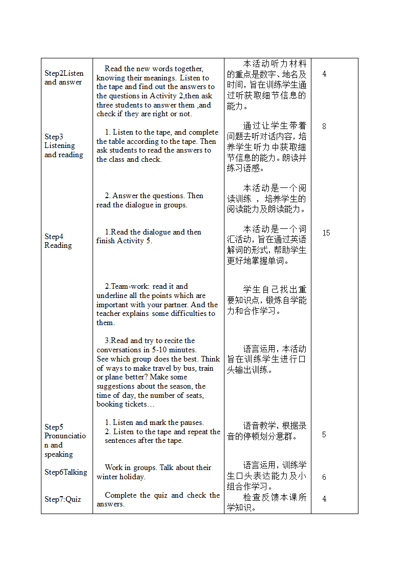 外研版九年级英语下册Module 1 Travel Unit 1表格式教案.doc第2页