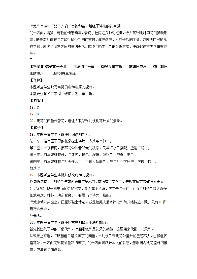 2022届全国新高考语文模拟冲刺模卷（一）（解析版）.doc第17页