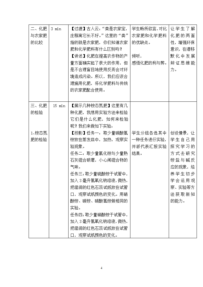 沪教版（全国）九下化学7.4.2化学肥料教学设计.doc第4页