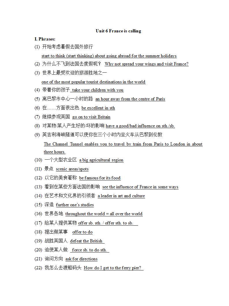 Unit 6  Travel 默写卷2022-2023学年牛津上海版八年级英语下册（含答案）.doc第3页