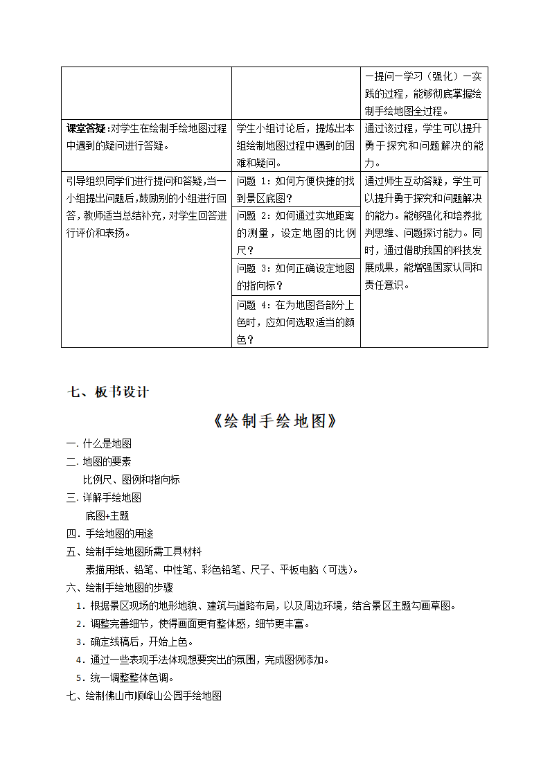 第三单元第4课时绘制手绘地图教案 高二综合实践活动（表格式）.doc第4页