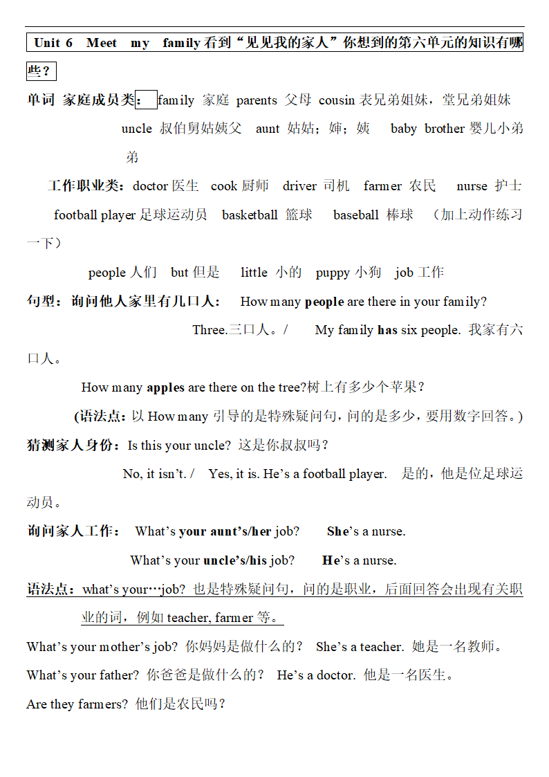 人教版(PEP)小学英语四年级上册复习知识归纳.doc第10页