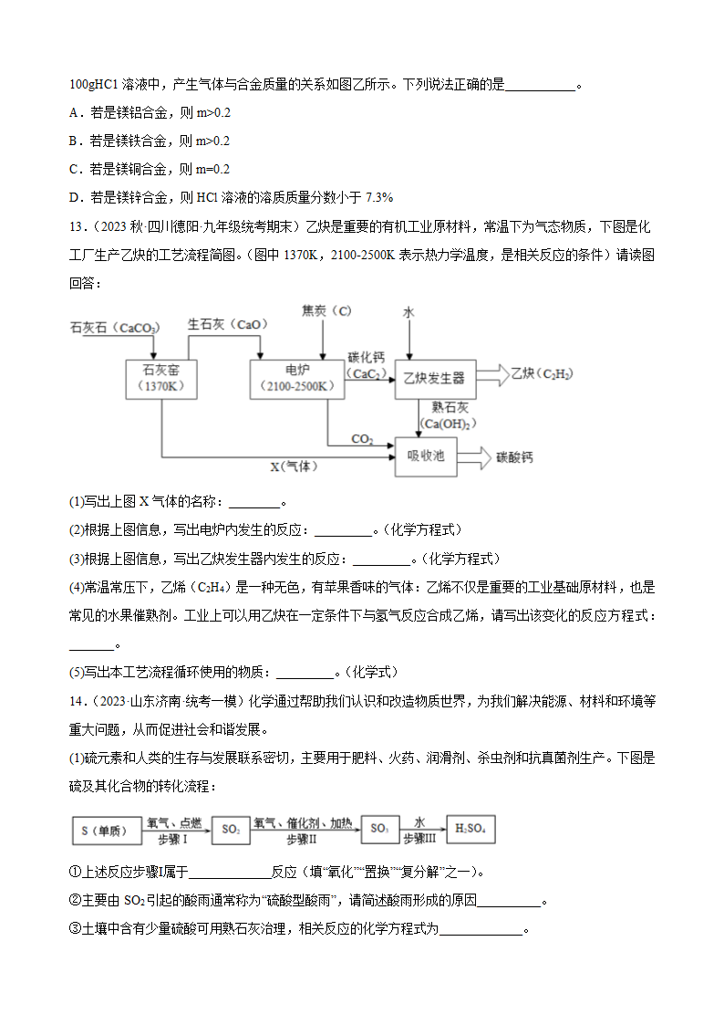 2023年中考化学二轮专题训练流程题(含答案).doc第7页