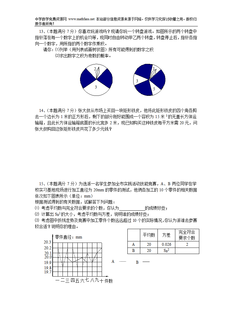 2005年湖北黄冈中考数学试题第3页