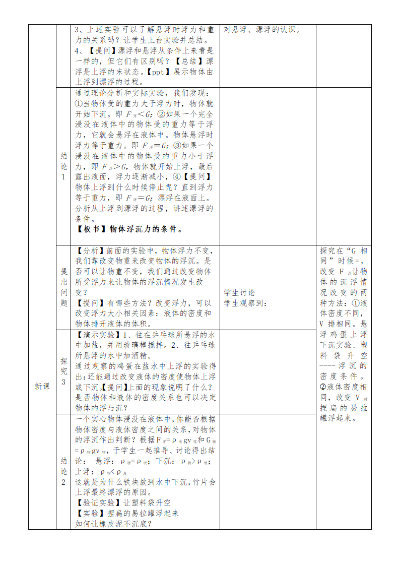 沪粤版物理八年级下册 9.3. 研究物体的浮沉条件 教案.doc第4页