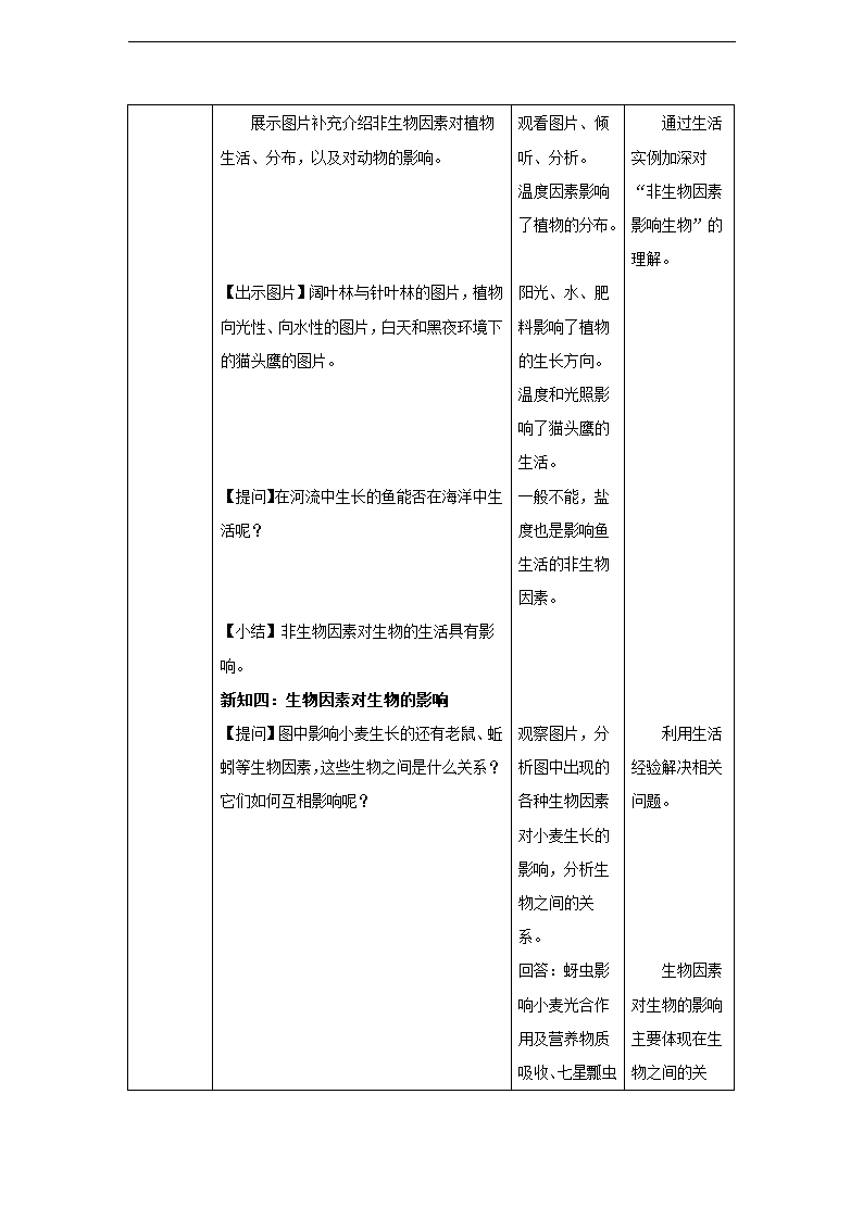 第二章第一节 生物与环境的关系同步教案.doc第6页