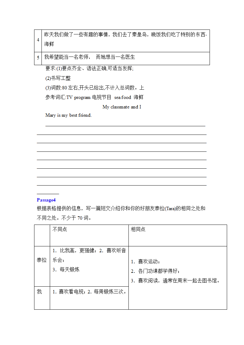 人教版八年级上册第一次月考复习【书面表达话题总结&仿真练习】（含解析）.doc第6页