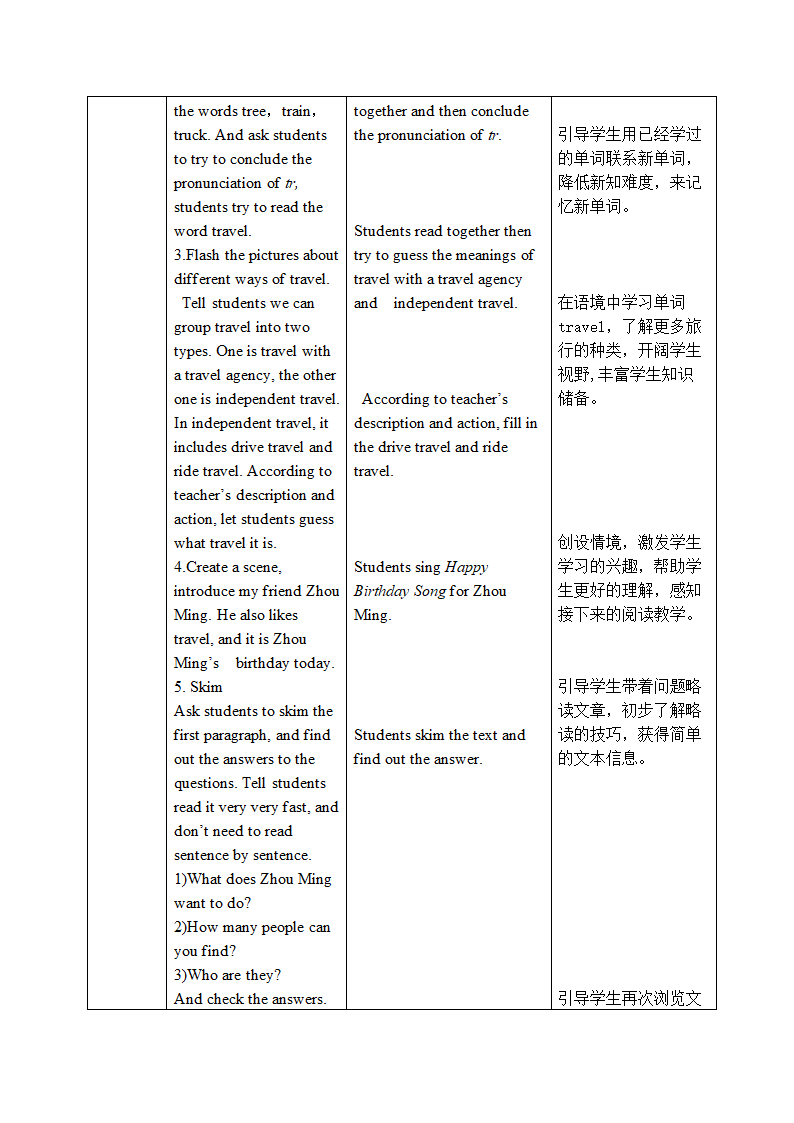 Unit 3 Travel Plans Lesson 3 表格式教案.doc第4页