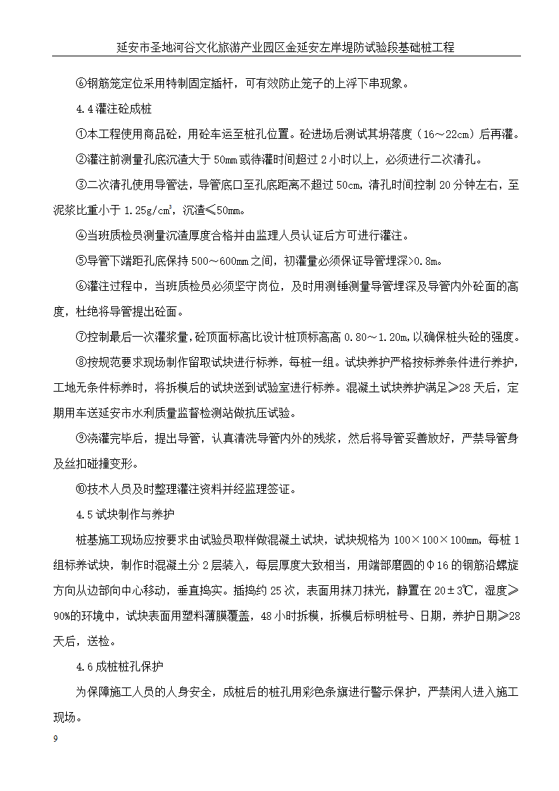 延安市圣地河谷文化旅游产业园区金延安左岸堤防试验段基础桩工程.doc第10页