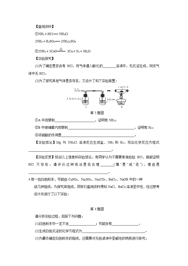 中考化学探究性实验专题复习---反应后物质成分的探究.doc第3页