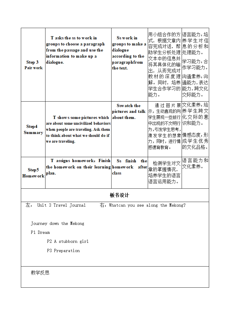 人教版必修一Unit 3 Travel Journal reading教案.doc第4页