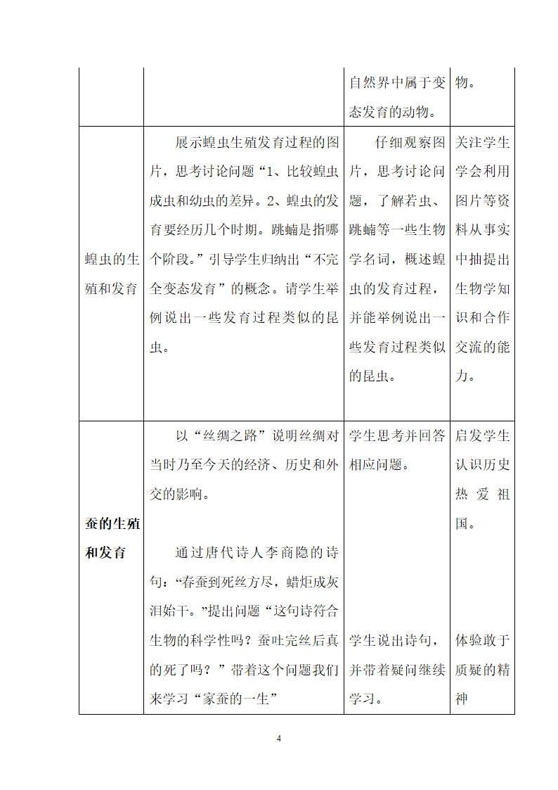 北师大版八上生物 19.2动物的生殖和发育  教案.doc第4页