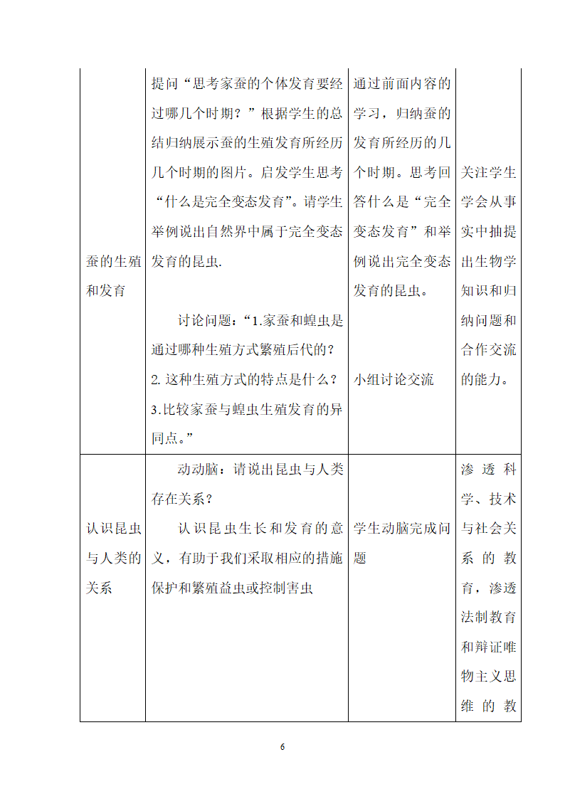 北师大版八上生物 19.2动物的生殖和发育  教案.doc第6页