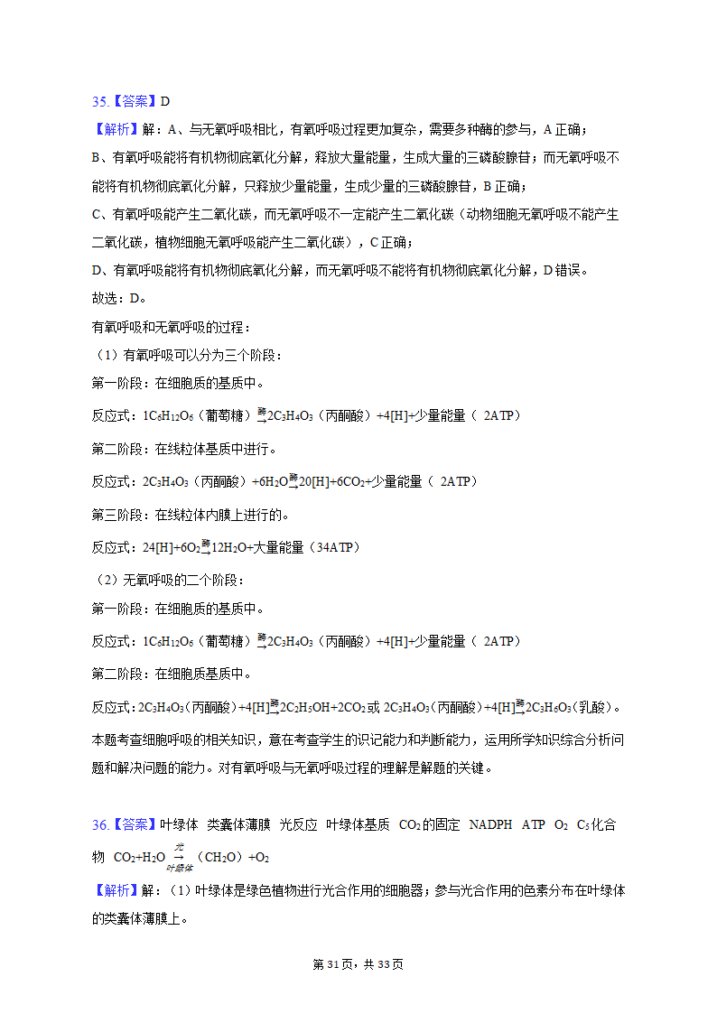 2022-2023学年吉林省通化市高一（上）期末生物试卷（Word版含解析）.doc第31页