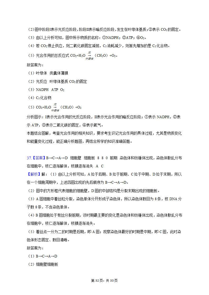 2022-2023学年吉林省通化市高一（上）期末生物试卷（Word版含解析）.doc第32页