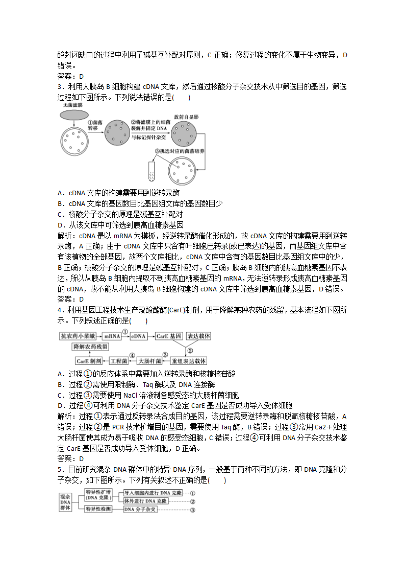 2022届高考生物一轮复习：基因工程含解析.doc第6页