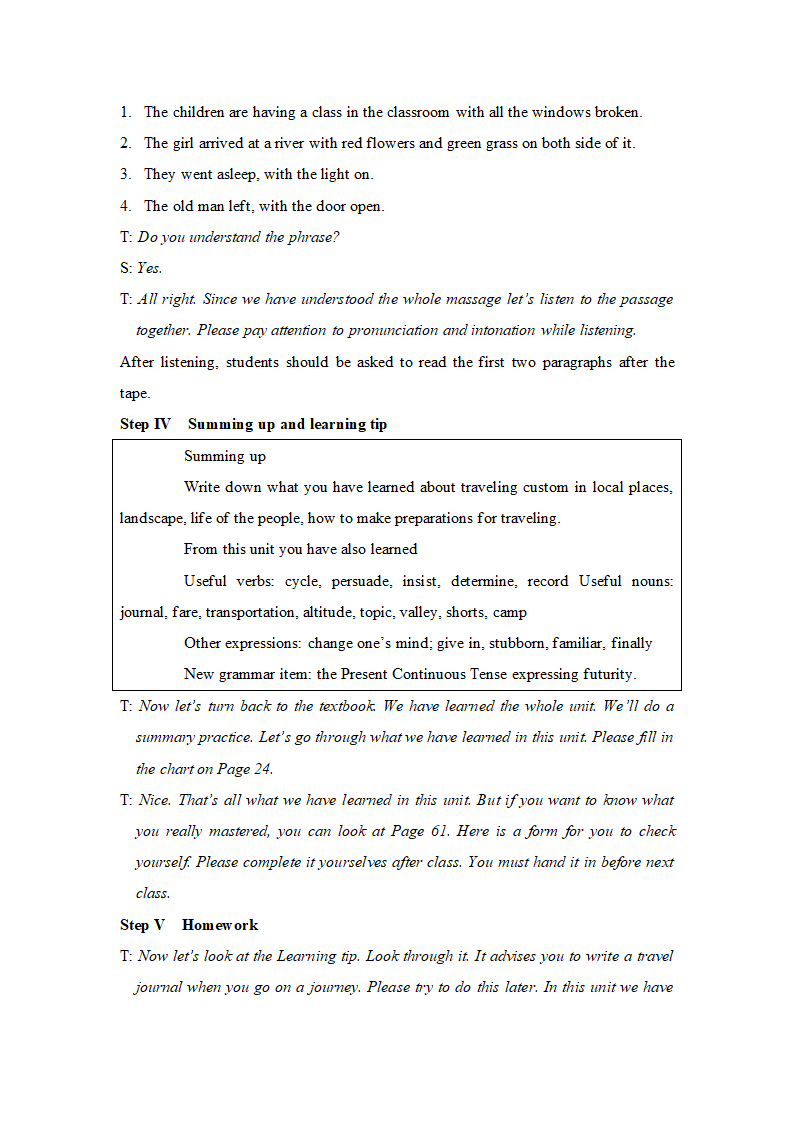 【同步备课】2015年秋高中英语必修一：Unit 3 Travel journal 单元教案.doc第35页