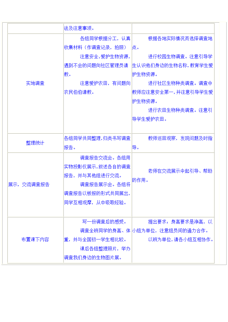 七年级上期生物第一单元教案[上学期].doc第4页