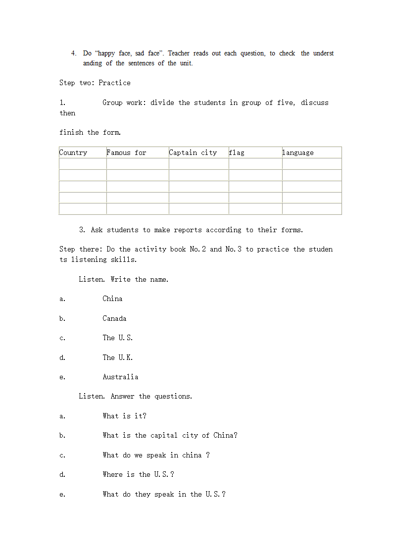 冀教版小学英语五年级上册第5册教案备课(三年级起点).doc第42页