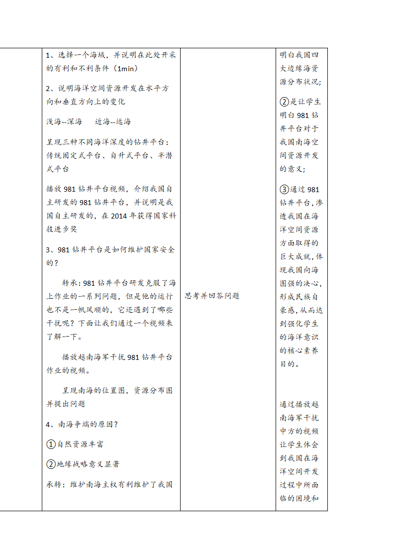 2.4海洋空间资源开发与国家安全教案（表格式）.doc第4页