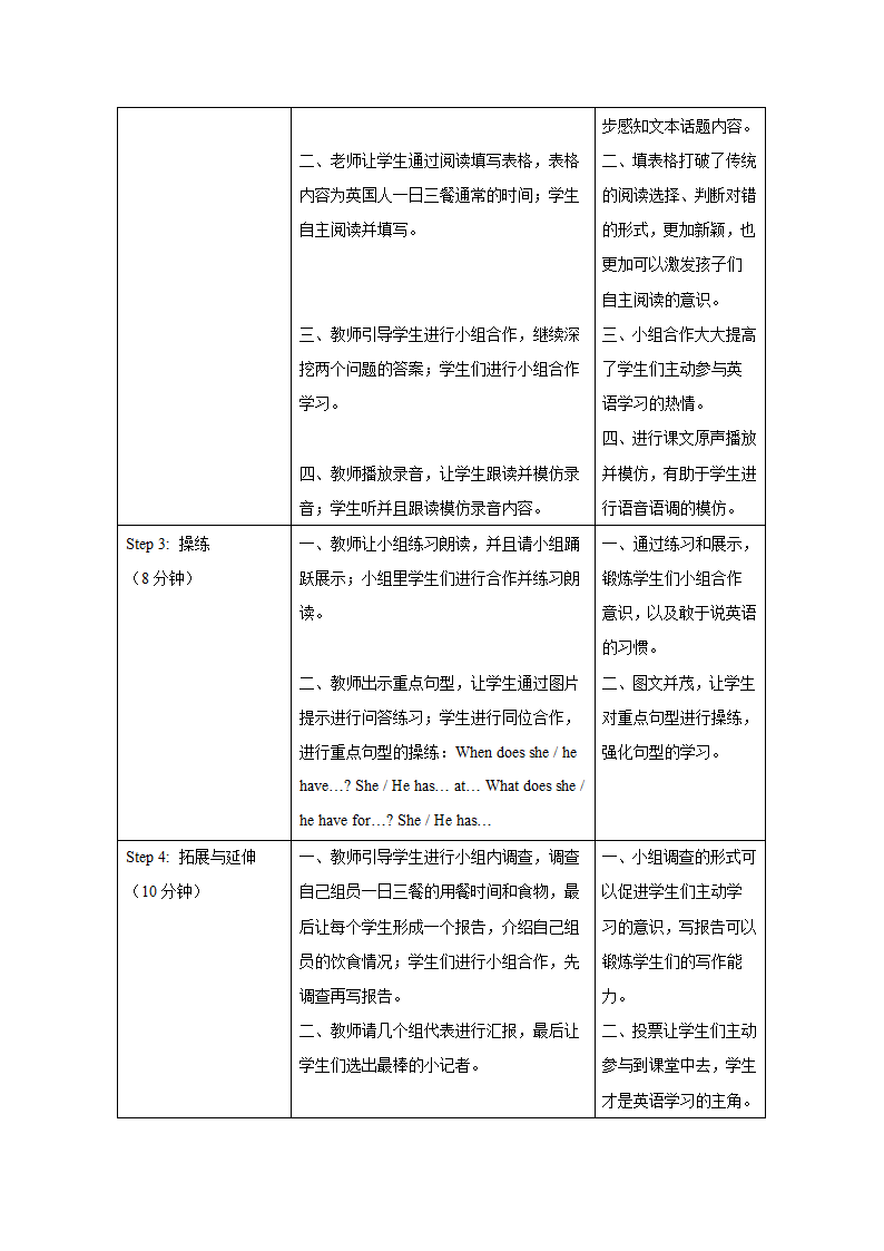 小学英语 外研版（一起） 五年级下册 Module 2 表格式教案.doc第6页