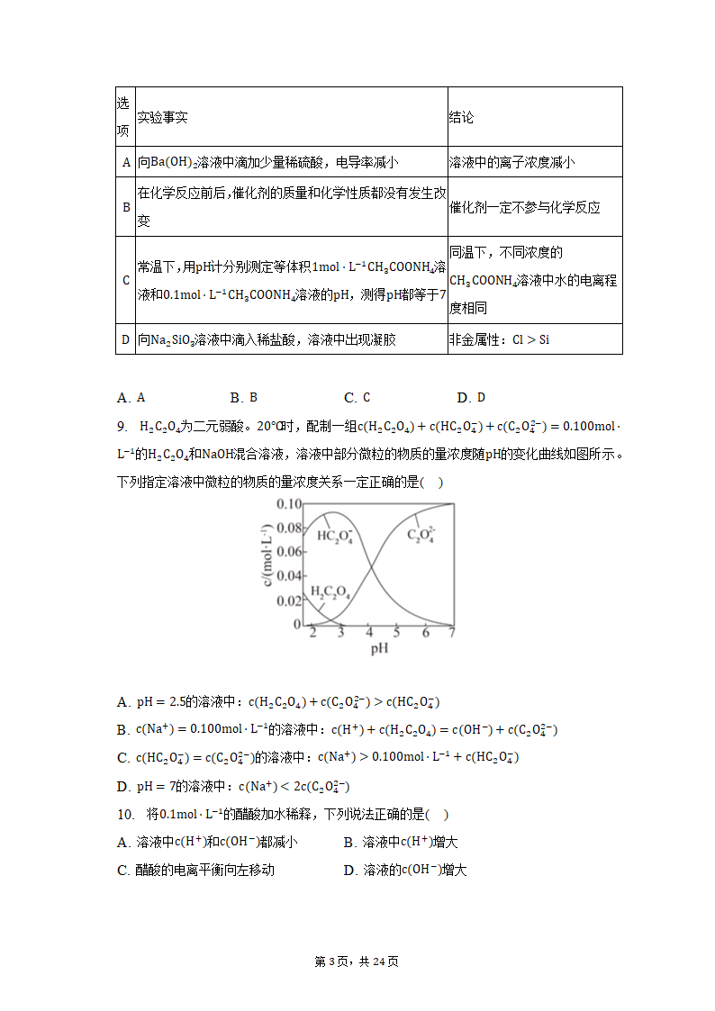 2022-2023学年山东省青岛市高二（上）期末化学试卷（含解析）.doc第3页