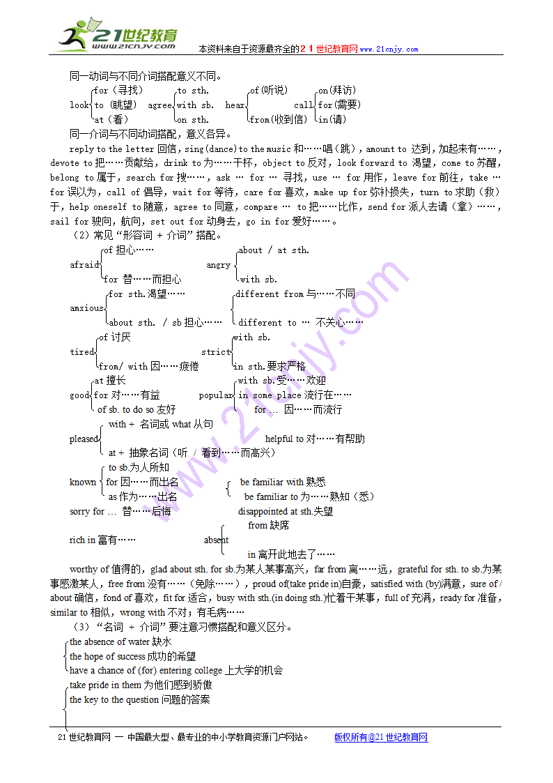 高三英语复习介词连词.doc第2页