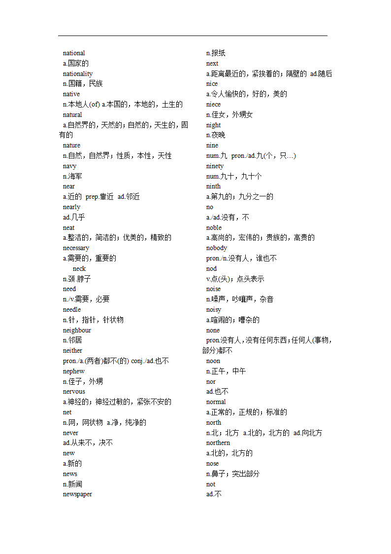 部队专升本英语单词第27页