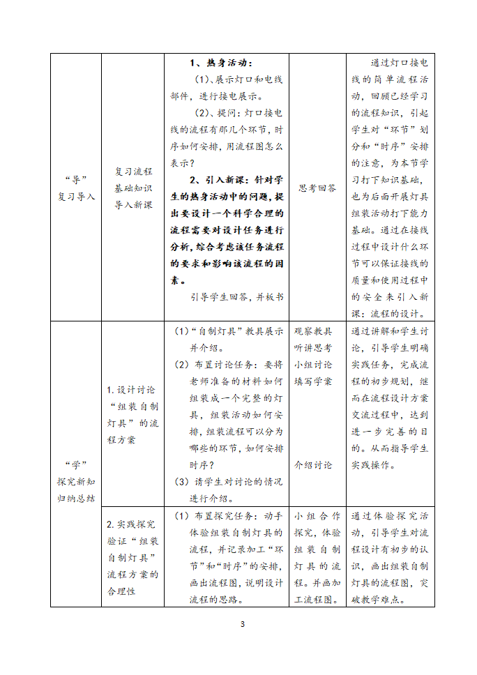 苏教版高中通用技术 必修2 2.2  流程的设计 （教案）.doc第3页