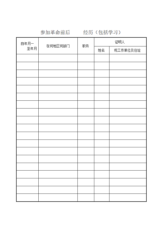 内蒙古自治区技工学校招生报考登记表第10页